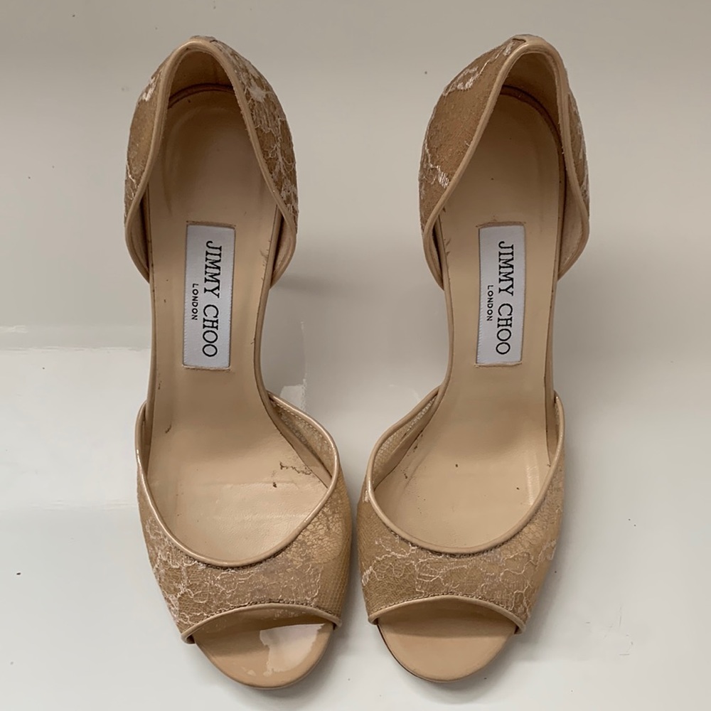 Jimmy Choo Lace D’Orsay Pumps